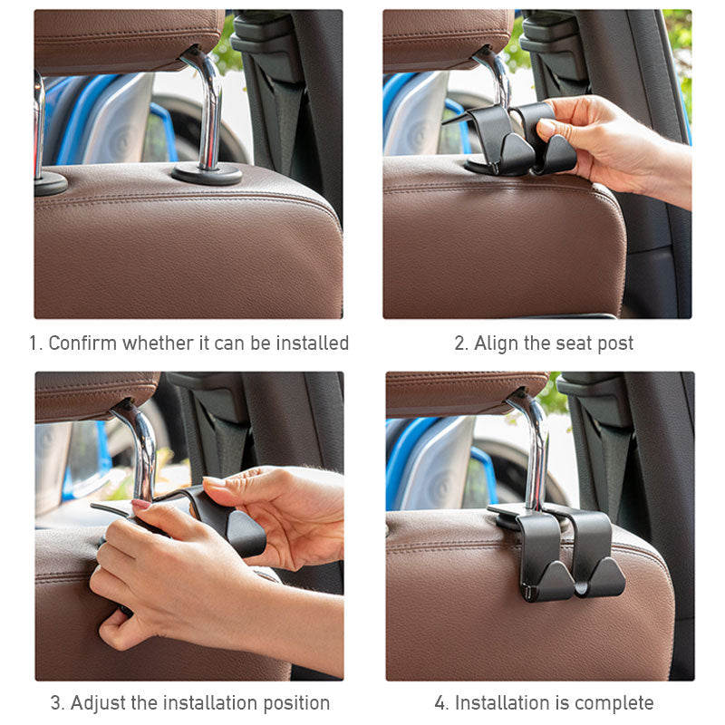 Car Vehicle Multi-functional Seat Headrest Bag Hanger Double Hooks –  SEAMETAL