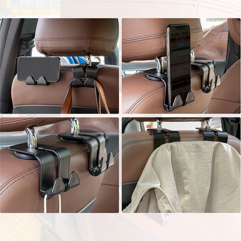 Universal Car Back Seat Double Hook Clothes Bags Purse Holder Hangers