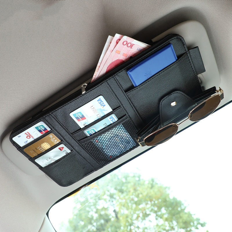 Car Sun Visor Organizer Multi Pocket Car Interior Accessories
