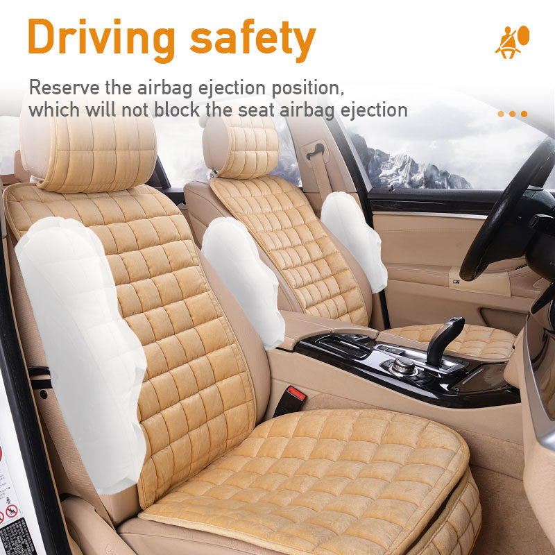Universal Plush Car Seat Cover Set for Winter Warm Soft Vehicle