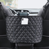 Upgrade PU Leather Car Seat Organizer Storage Bag Stowing Tidying Dual Pocket