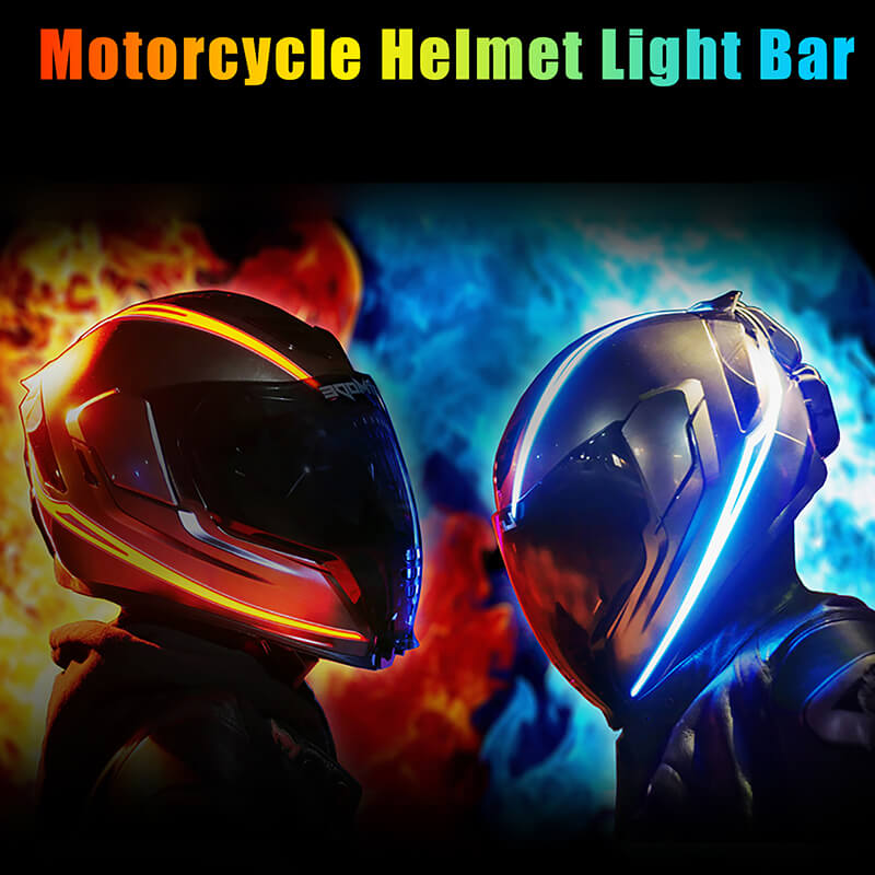 Motorcycle Helmet LED Light Strip Flashing Safety Cold Lights – SEAMETAL