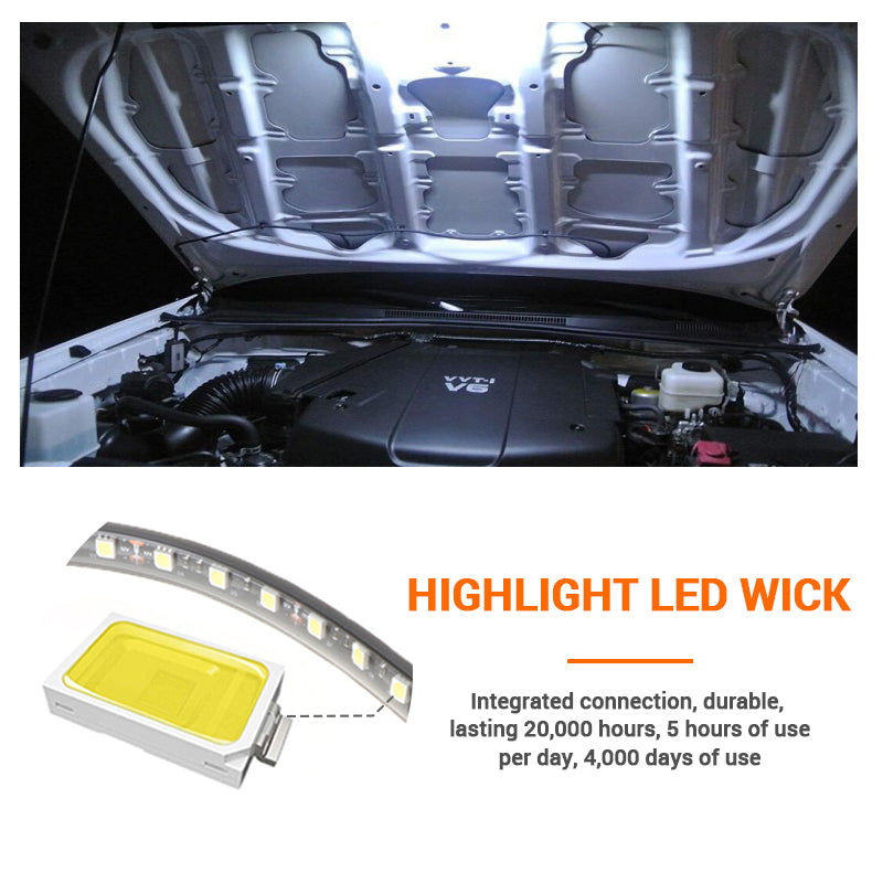  Car Hood LED Strip Lights Universal Engine Hood Guide