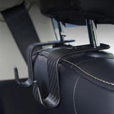 SEAMETAL Carbon Fibre Car Seat Headrest Hook For Car Back Seat Organizer Hanger Storage Holder