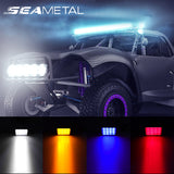 SEAMETAL Car 12V 16LED Square Work Light Spotlight 4colors Off Road Working Light Universal For ATV Boat Truck SUV Fog Lamp