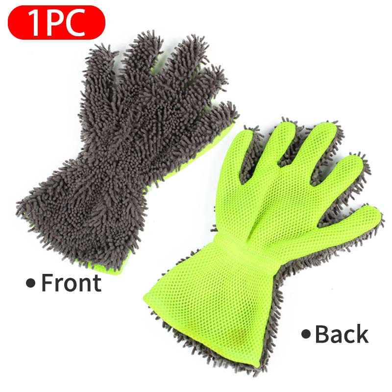 Coral Fleece Car Wash Gloves Detailing Care Cleaning Tool for Home Use