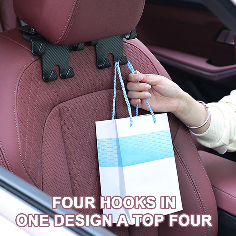 SEAMETAL 3 in 1 Car Bag Hook With Phone Holder Car Purse Hanger Headrest Seat Hook for Clothes Hat Water Bottle Grocery Backpack