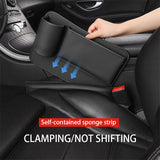 SEAMETAL PU Leather Car Console Side Seat Gap Filler Front Seat Organizer Box