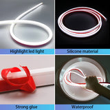 SEAMETAL Car 12V LED Start-scan Hood light Strip Flexible Daytime Running Light Atmosphere Light Strip