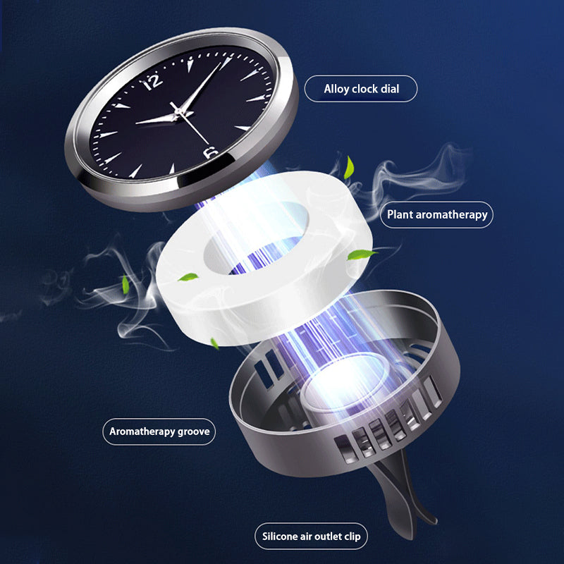 SEAMETAL Clock Car Air Freshener Luxury Air Vent Fragrance Silica Get Clip Flavoring for Car
