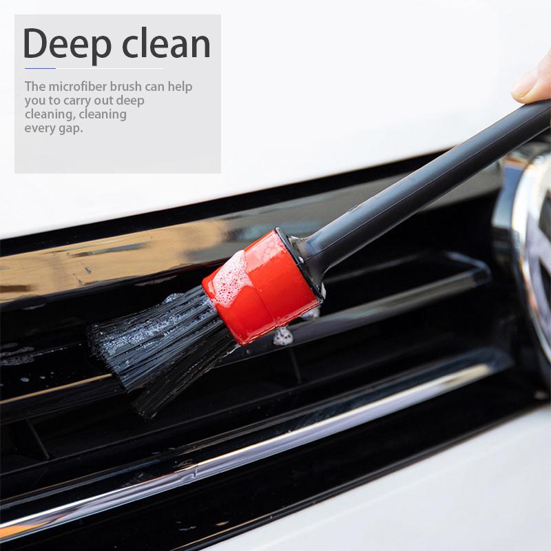 Car Detailing Brush Cleaning, Auto Natural Plastic Hair Brushes