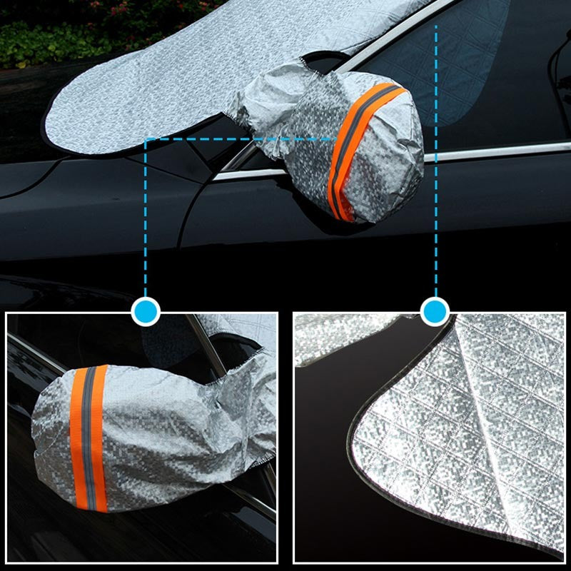 Auto Windshieldmirror Snow Sun Cover Tarp Ice Scraper Frost