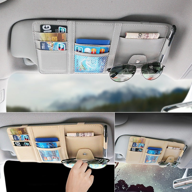 Car Sun Visor Organizer Multi Pocket Car Interior Accessories