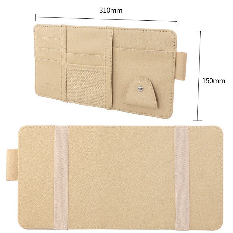 PU LEATHER CAR Sun Visor Organizer Pouch Bag Multiple Pocket PU LEATHER CAR Sun Visor Organizer Pouch Bag Multiple Pocket