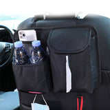 PU Leather Car Seat Back Storage Bag Multi Pocket Phone Cup Holder Organizer