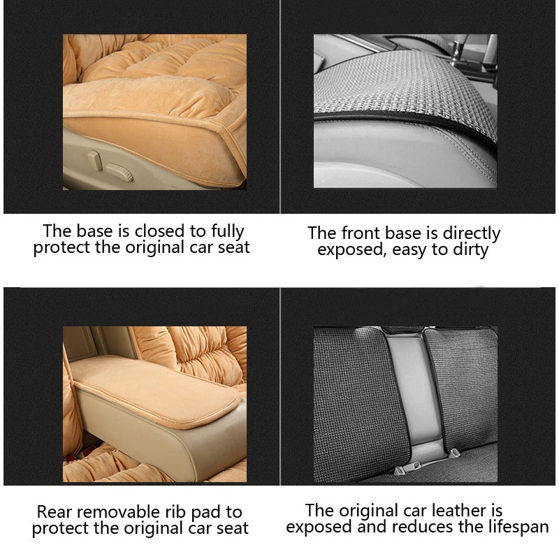 Universal Plush Car Seat Cover Set for Winter Warm Soft Vehicle Seat C –  SEAMETAL