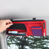 Car Sunshade Storage Bag Interior Auto Sun Visor for Glasses Card Pen