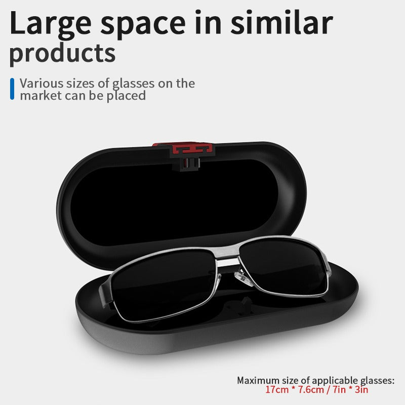 Car Glasses Case Sunglasses Box Sun Visor Buckle Storage Box Bill Card