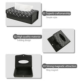 PU Leather Folding Car Tissue Box Holder For Dashboard Armrest Office Home