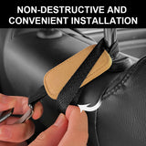 SEAMETAL Luxury Car Storage Hooks Headrest Hooks Pu Leather Car Seat Back Hanger Organizer
