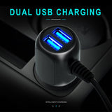 5V/3.5A Dash Cam Hardwire Kit 3.5m Dual USB Cigarette Lighter DVR Charging Wire