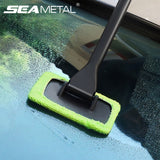 Car Window Cleaner Brush Windshield Fog Cleaning Tool With Long Handle