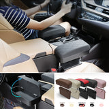 Auto Center Console Pad Leather Adjustable Car Armrest Seat Box Cover