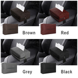 SEAMETAL Napa Leather Car Tissue Box Cover Sun Visor Seat Back Hanging Car Armrest Box