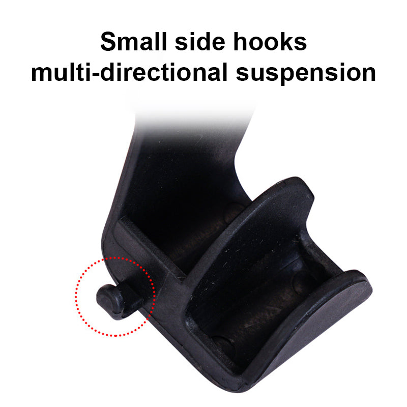 2pcs Car Seat Back Multi-functional Hook Double Hook Storage Car Hook