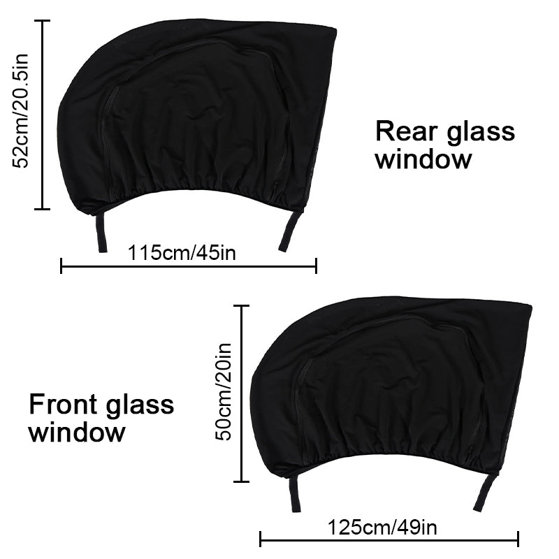 SEAMETAL Car Side Window Sun Shade Summer Car Curtain Semi-Transparent Elastic Mosquito Net