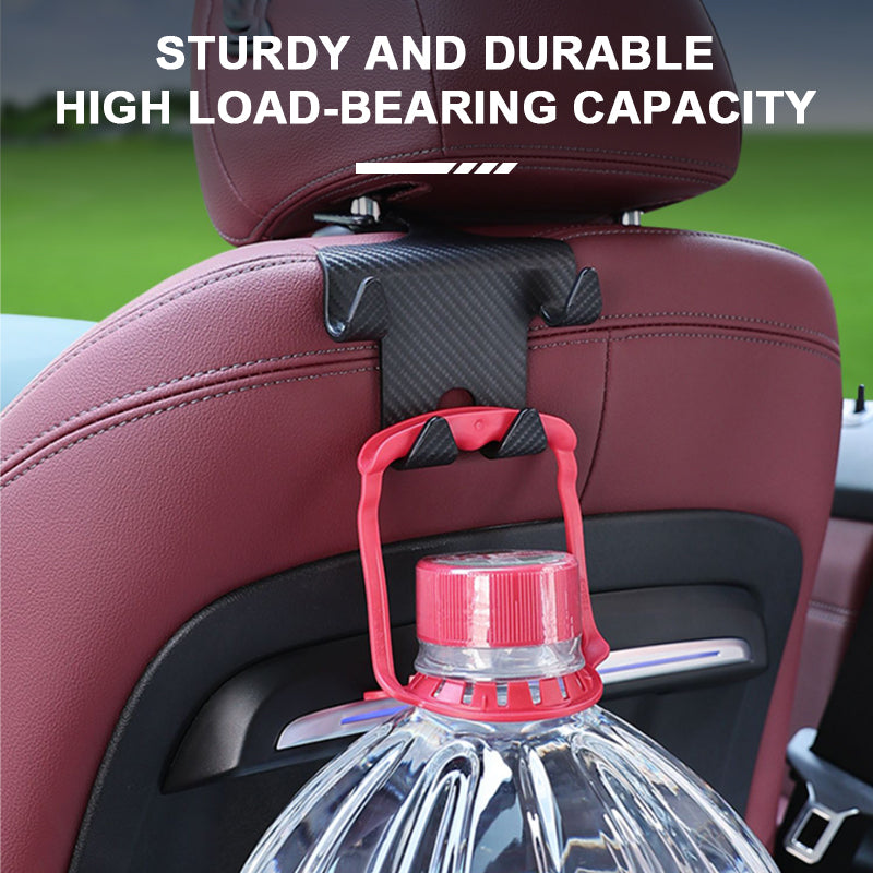 SEAMETAL 3 in 1 Car Bag Hook With Phone Holder Car Purse Hanger Headrest Seat Hook for Clothes Hat Water Bottle Grocery Backpack