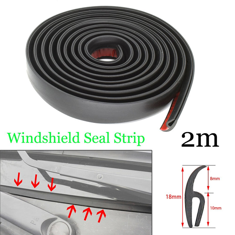 Car Front Windshield Panel Rubber Seal Strip H Type Moulding Trim 6.5ft