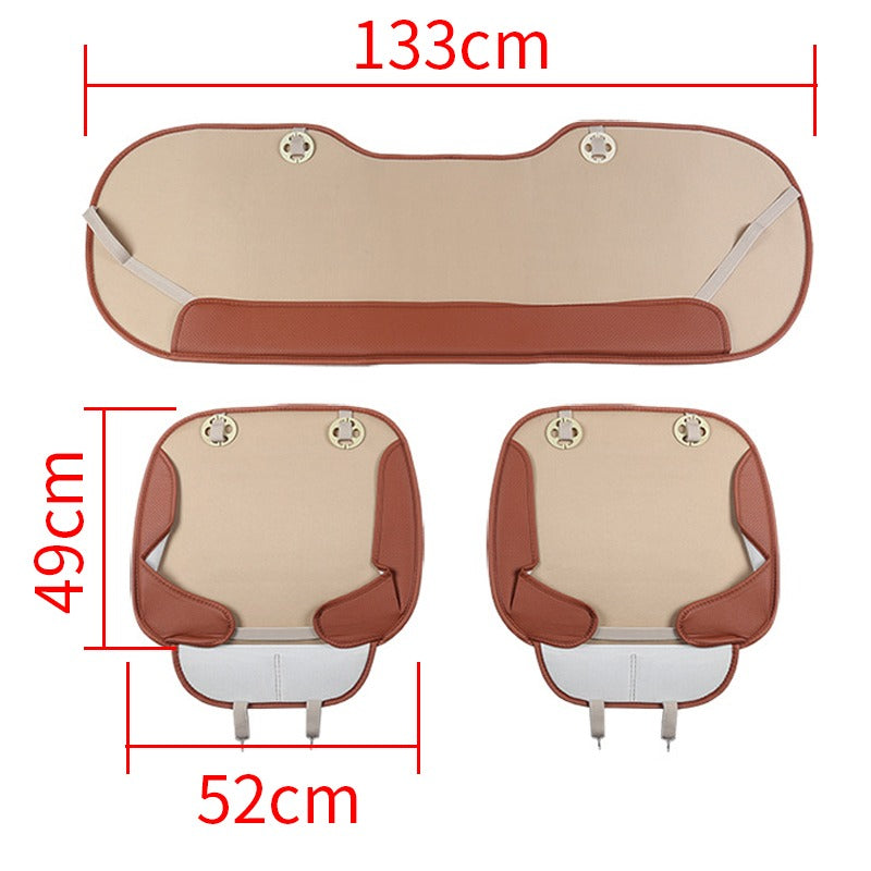 Car Seat Protector Pads Thick Leather Auto Cushion Covers Beige