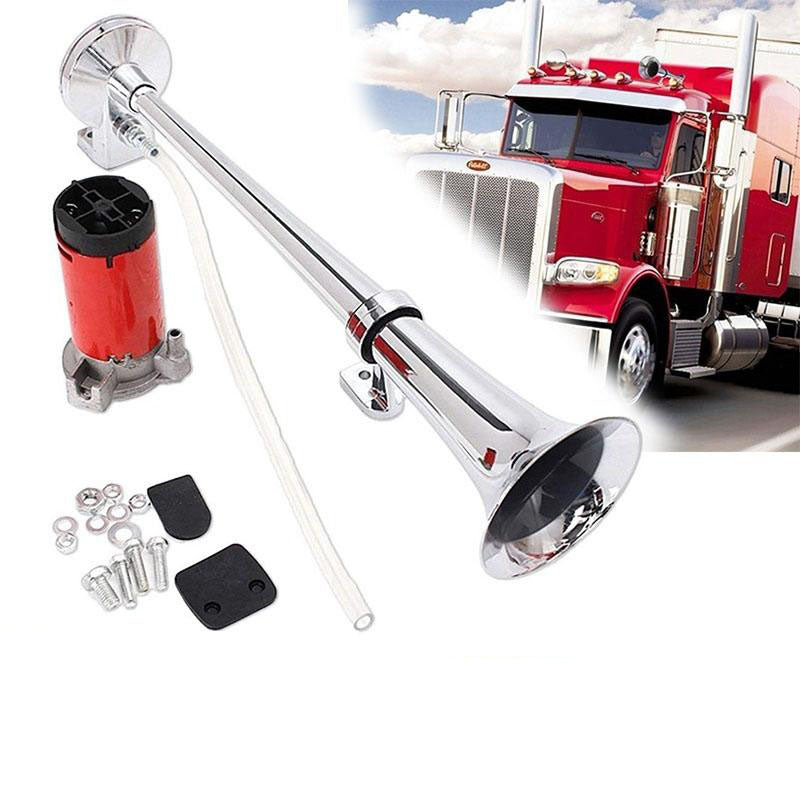 12V/24V Double Air Horn Kit 15 Inches Trumpet Train Air Horn with
