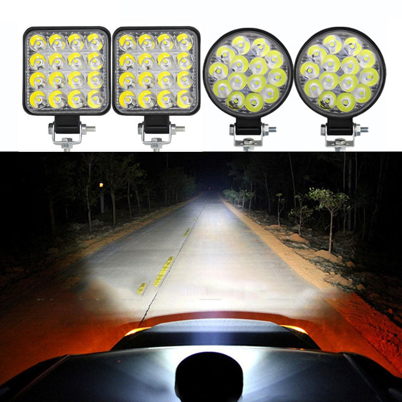 12V 24V 48W 6500K Car LED Work Light Combo Spotlight Flood Driving Lamp Auto HeadLight