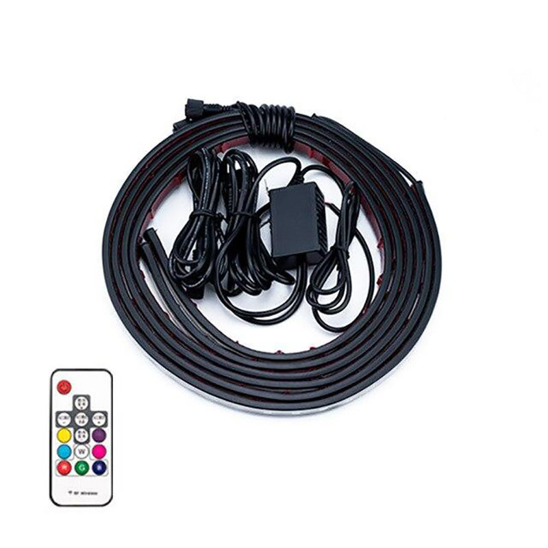 Strisce LED Underglow Per Auto - Kit 4 Pezzi RGB Al Neon Con Telecomando, 12V