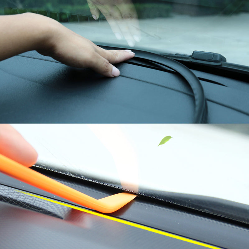 Windshield Rubber Sealing Strips Dashboard Gap Filler Noise Resistant
